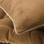 Coussin déhoussable 45 x 45 cm velours de coton césar camel Marron