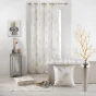 Rideau a oeillets 140 x 280 cm polyester imprime metallise sunny gold Sans