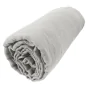 Drap housse luxe double gaze de coton 140 x 190 x 30 cm Nuit douce Gris