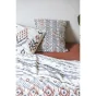 parure de lit (housse de couette + 1 taie d'oreiller) coton imprimé 140 x 200 cm ethnic