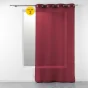 Lot de 2 voilages uni 140 x 240 cm étamine Telma Bordeaux