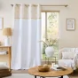 Rideau a oeillets 140 x 240 cm coton/polyester+top imp metal. majestia Sans