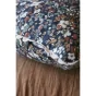 Coussin déhoussable avec croquet 40 x 40 cm gaze de coton imprimée capucine minuit Bleu foncé