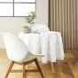 Nappe ronde (0) 180 cm polyester imprime metallise leya Sans