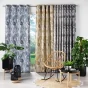Rideau a oeillets 140 x 260 cm jacquard faggy Noir