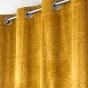 Rideau occutant 140 x 240 cm en velours relief Analia Ocre