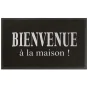 Tapis d'entree rectangle 45 x 75 cm pvc maison Noir/Gris
