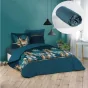 Ensemble parure de couette 260x240 cm Alianor + drap housse 160x200 Bleu