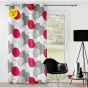 Lot de 2 Rideaux a oeillets 140 x 260 cm polyester imprimé Merlin