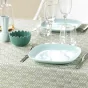 Nappe rectangle 145 x 240 cm polyester imprime metallise piana Sauge