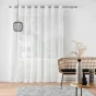 Voilage grande largeur a oeillets 300 x 240 cm voile tissé Carlin Naturel