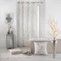 rideau a oeillets 140 x 260 cm polyester imprime metallise sunny gold