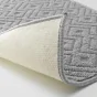Tapis anti dérapant  rectangle 50 x 120 cm bouclette Losi Gris