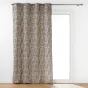 Lot de 2 Rideaux a oeillets 140 x 240 cm polycoton imprimé Pandore Noir