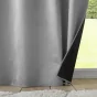 Rideau thermique phonique 140 x 260 cm 100% occultant/velours relief shadow Gris