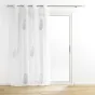 Voilage sablé  140 x 240 cm brodé metallisé Palmeor Argent