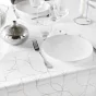 Nappe rectangle 140 x 240 cm microfibre imprimee metallisee louxor Blanc/argent