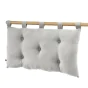 Tête de lit 5 boutons avec passants – 50 x 80 cm – Gaze de coton Gaïa Gris clair