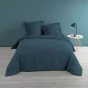 Housse de couette 2 personnes 240 x 220 cm percale uni 78 fils percaline Bleu