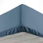 Lot de 2 Draps housse bonnet 30 cm 2 personnes 140 x 190 cm microfibre Oscar Bleu
