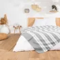 Couvre lit 2 personnes 220 x 240 cm coton/polyester jacquard abby Gris