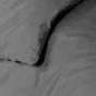 Housse de couette 1 personne 140 x 200 cm uni 57 fils lina Anthracite