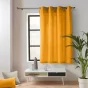 Rideau petite hauteur 135 x 180 cm coton/polyester recyclé Twily Jaune