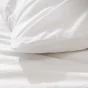 Parure de lit 3 pièces 240 x 220 cm en fils teints lavés unis – Meline Blanc (60 fils)