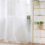 Lot de 2 Voilages art déco a oeillets 140 x 240 cm metallisé Lorea Naturel