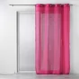 Voilage a oeillets 140 x 280 cm effet lin tissé Zazy Fuchsia