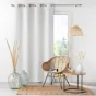 Lot de 4 Rideaux à Œillets - 140 x 260 cm - Microfibre Légère - Blanc Absolu
