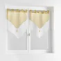 Paire pompon passants 2 x 60 x 160 cm voile double sable duetto Miel/blanc