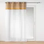 Lot de 2 Voilages a oeillets 140 x 240 cm voile sablé + jute Malory Jaune