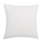 Parure de lit 3 pièces 240 x 220 cm en fils teints lavés unis – Meline Blanc (60 fils)