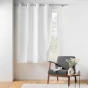 Rideau a oeillets 135 x 180 cm isolant thermique microfibre Micropolar Blanc