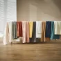 Nappe ronde (0) 180 cm gaze de coton unie gaïa Bordeaux