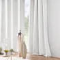 Lot de 2 Rideaux à Oeillets (140 x 260 cm) ECLAT Blanc, Occultant Imprimé Métallisé
