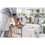 Nappe rectangle 150 x 350 cm Gaze de coton Gris clair