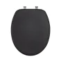 Abatt. wc charn. metal/abs fdc 18 pouces mdf uni mat matty Noir