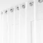 Voilage a oeillets baie vitrée 300 x 240 cm voile sable Lissea Blanc