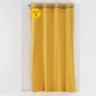 Lot de 2 rideaux à oeillets 140 x 240 cm  Coton lavé Linette Jaune