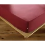 Drap housse King zise 200 x 200 cm bonnet 30 cm Ambre Bordeaux
