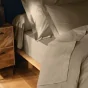 Drap plat 1 pers. 180 x 290 cm coton 57 fils Lina Sable