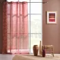 Voilage a oeillets 140 x 240 cm voile tissé appliqué Levita Marsala