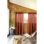 Lot de 2  Rideaux 100% coton prélavé 140 x 260 cm Kala Terracotta