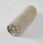 Drap housse 140 x 190 cmen  lin lavé Soline Sable