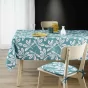 Nappe rectangle 140 x 240 cm microfibre imprimee sandy Bleu