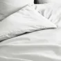 Housse de couette 2 personnes 240 x 220 cm percale de coton 78 fils Blanc