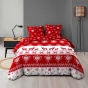 Housse de couette 240 x 220 cm en microfibre de flanelle Flocon