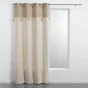 Lot de 2 Rideaux a oeillets 140 x 240 cm polycoton + haut métallisé Sultan Or